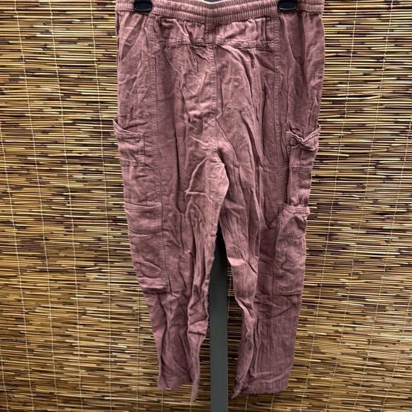 Free People Feelin' Good Linen Blend Utility Pants in Mauve at Nordstrom, Size X - Picture 3 of 3